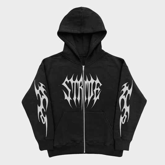STRIDE | V1 Black/White Zip-Up