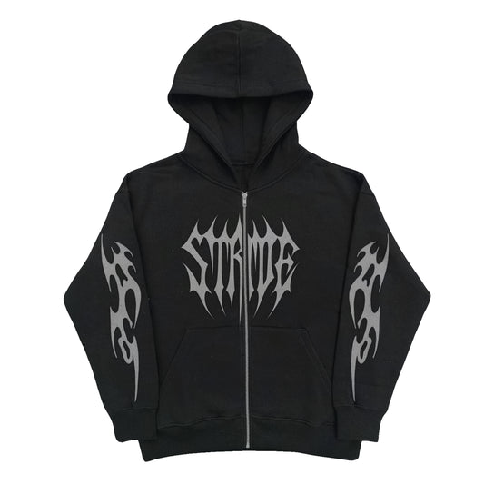 STRIDE | V1 Black/White Spider Zip-Up